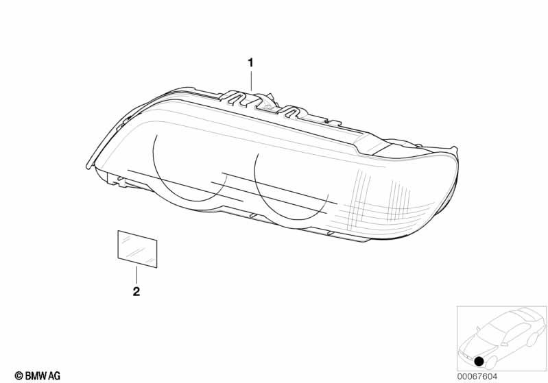 Genuine Headlight Head Lamp White Turn Indicator Right 63 12 6 930 214