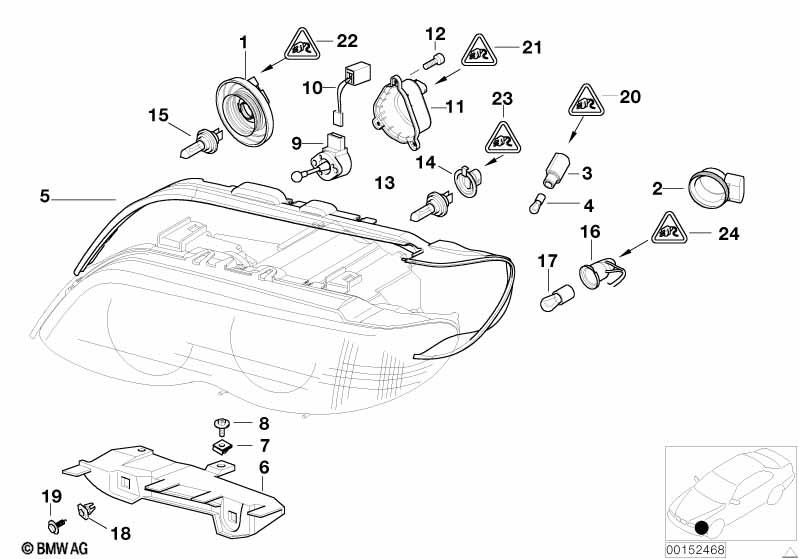 Genuine Turn Indicator Bulb Socket/Holder+Cable 63 12 6 933 362