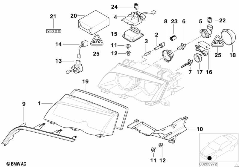 Genuine Headlight Head Lamp Low Beam Cover 63 12 6 946 039