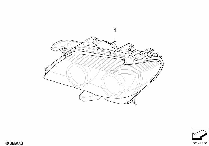 Genuine Head Light Lamp Xenon Left N/S Passenger Side 63 12 7 162 119