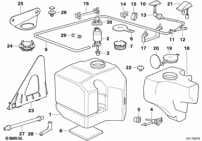 Genuine Windscreen Wiper Cleaner Fluid Container Tank 61 66 8 370 835