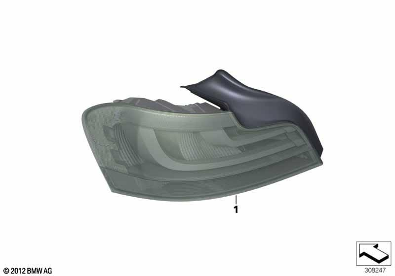 Genuine Rear Tail Lamp Lights Pair O/S N/S Black Line 63 21 2 225 282
