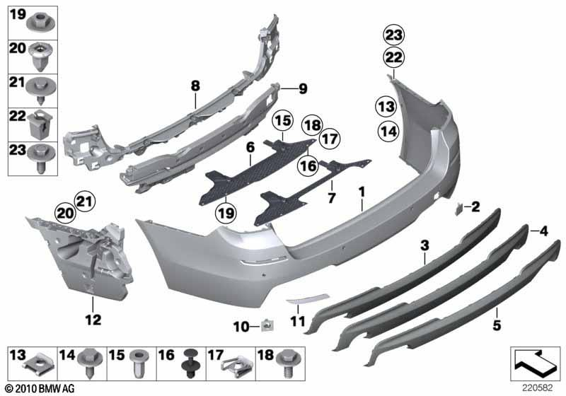 Genuine M Performance Reflector Light Rear Right O/S Driver Side 63 14 7 210 796