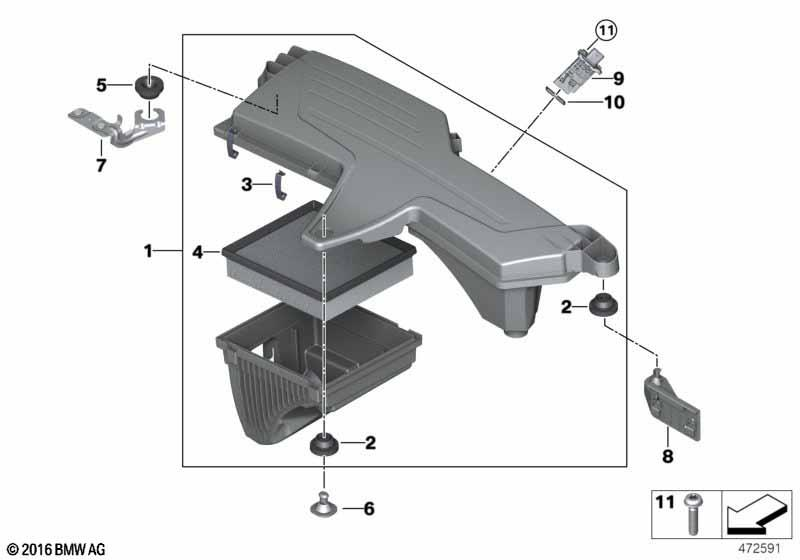 Genuine Intake Silencer Screw 4 x 16 07 12 9 907 551
