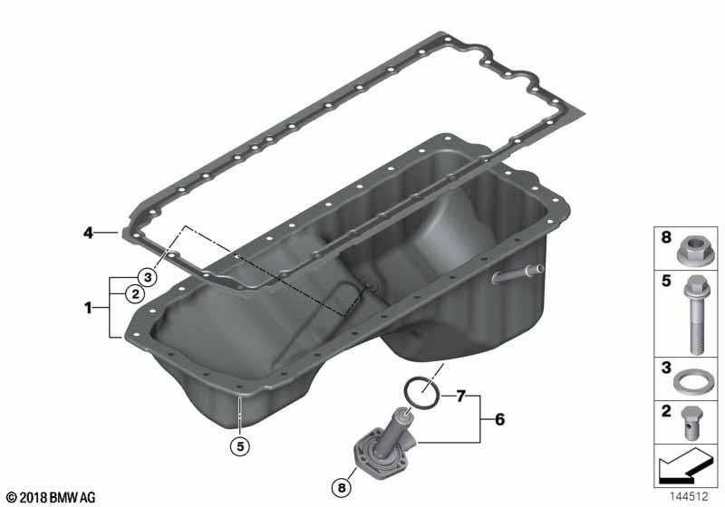 Genuine Oil Pan Profile Gasket 11 13 7 548 031