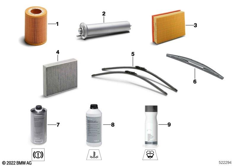 Genuine Interior Pollen Filter Microfilter Carbon Canister Set 64 31 6 835 405