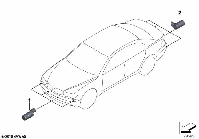 Genuine PDC Ultrasonic Parking Sensor Monaco Blue 66 20 6 989 225