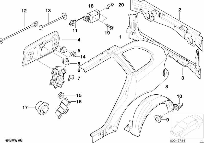Genuine Fuel Filler Cap Flap Actuator 67 11 6 987 636