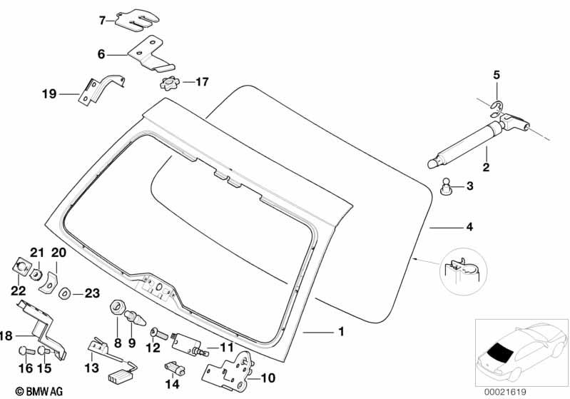 Genuine Rear Tailgate Window Lock Motor Actuator 67 11 8 384 069
