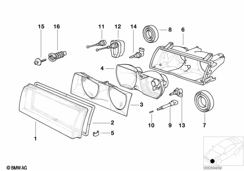 Genuine Headlight Vertical Aim Control 67 16 8 361 460