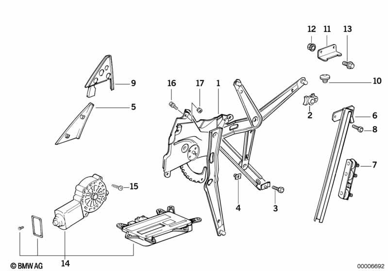 Genuine Front Right Electric Window Lift Drive Motor 67 62 1 383 316
