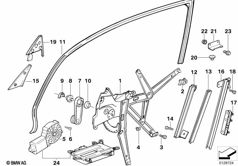 Genuine Right Electric Window Lift Drive Motor 67 62 1 387 435