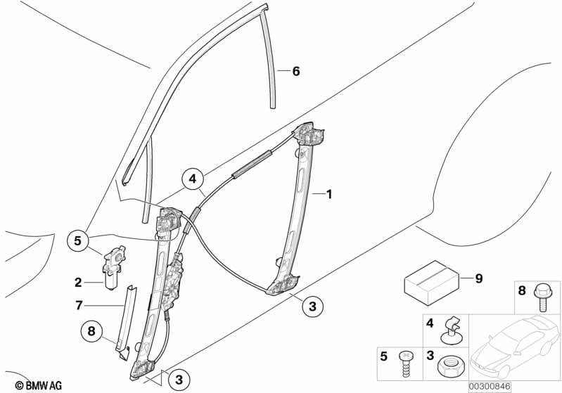 Genuine Front Left Window Lift Drive Motor 67 62 6 931 669