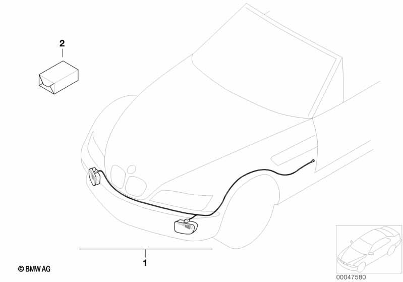 Genuine Fog Lights/Lamps Installing Set/Kit 63 17 0 009 207
