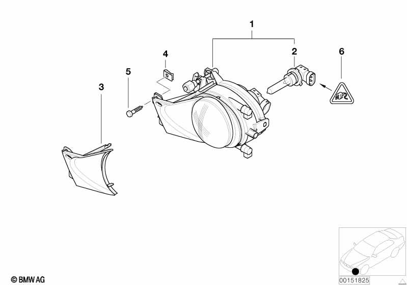 Genuine Front Fog Lamp/Light Cover Left 63 17 6 906 427