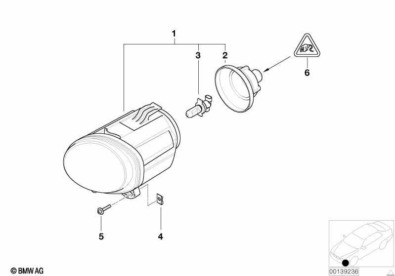 Genuine Front Fog Light/Lamp Cover Cap 63 17 8 385 742