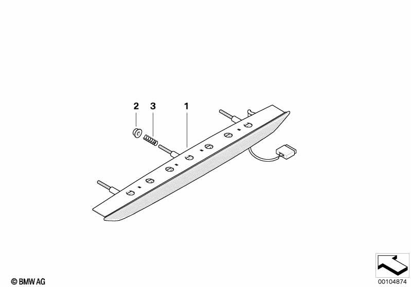 Genuine Third Stop Light Lamp 63 25 7 171 815