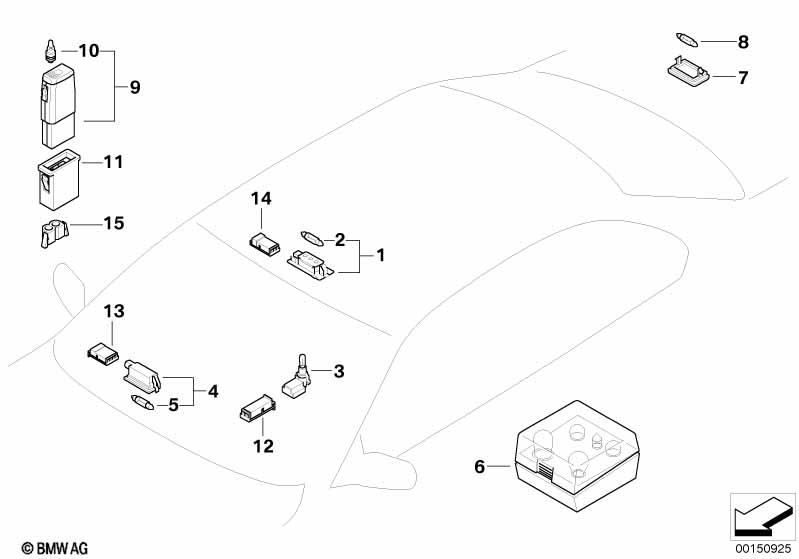 Genuine Spare Replacement Light Bulb Kit Box 63 21 7 164 673