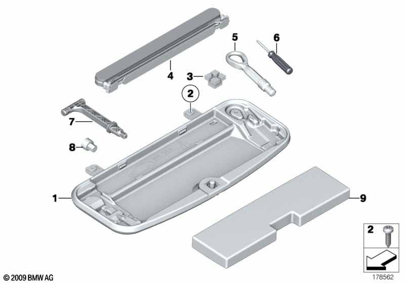 Genuine Hand Tool Storage Organizer Carry Box Grey 71 10 6 784 443