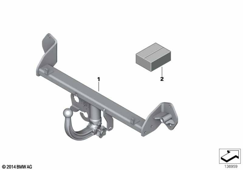 Genuine Trailer Tow Hitch Towbar with Detachable Ball Head 71 60 6 874 227