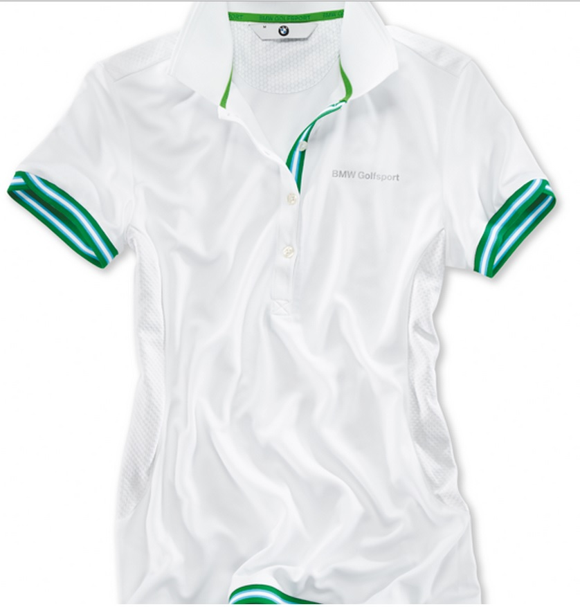 Genuine Golfsport Womens Polo Shirt White Aqua