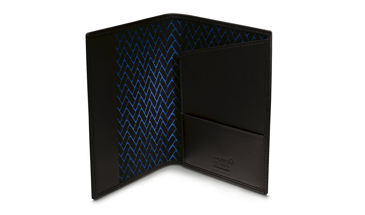 Genuine Montblanc For Passport Cover Matte Effect Black Leather 80 21 2 450 917