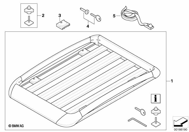 Genuine Car Roof Rack System Lock+Key 82 12 0 442 855