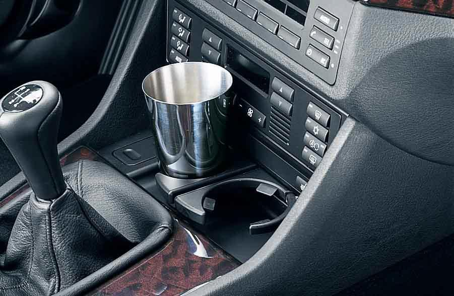 Genuine Front+Rear Drink/Cup Holder Set Black 82 27 9 405 745