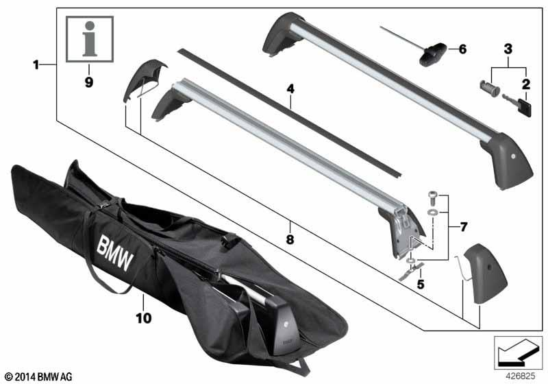 Genuine Roof Rack Carrier Gutter Protector GEN2 82 79 2 406 019