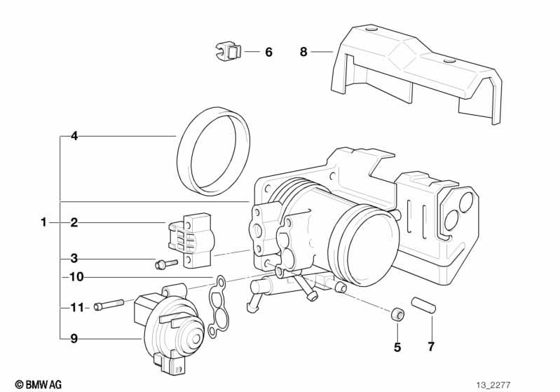 Genuine Throttle Housing Gasket Asbestos Free EG2 13 71 1 247 894