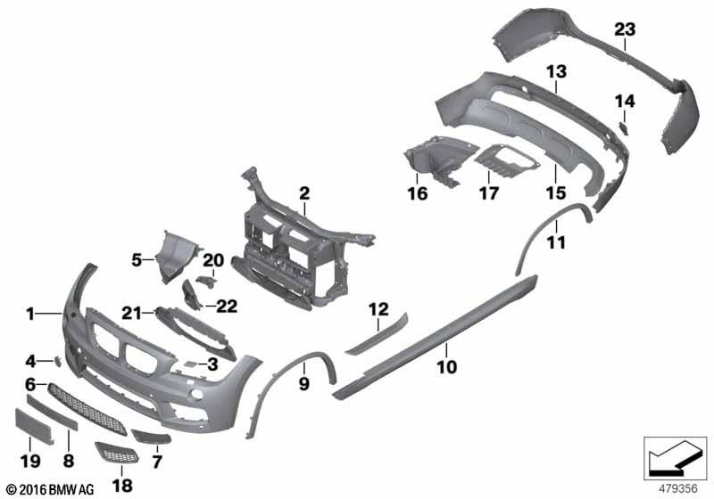 Genuine Front Towing Eye Cover Primed M-Paket 51 11 8 049 932