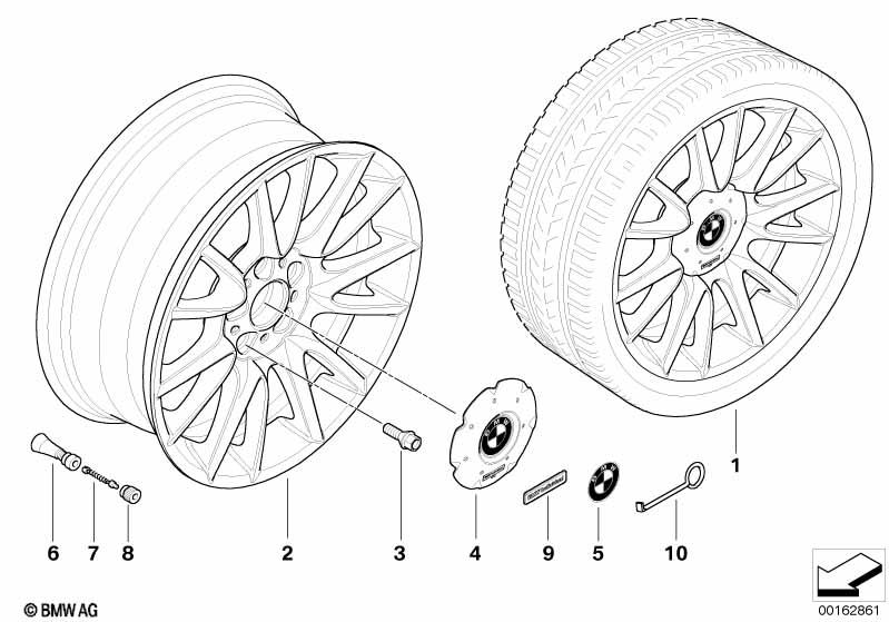 Genuine Light Alloy Wheel Rim 9Jx19 ET:39 36 11 8 037 352