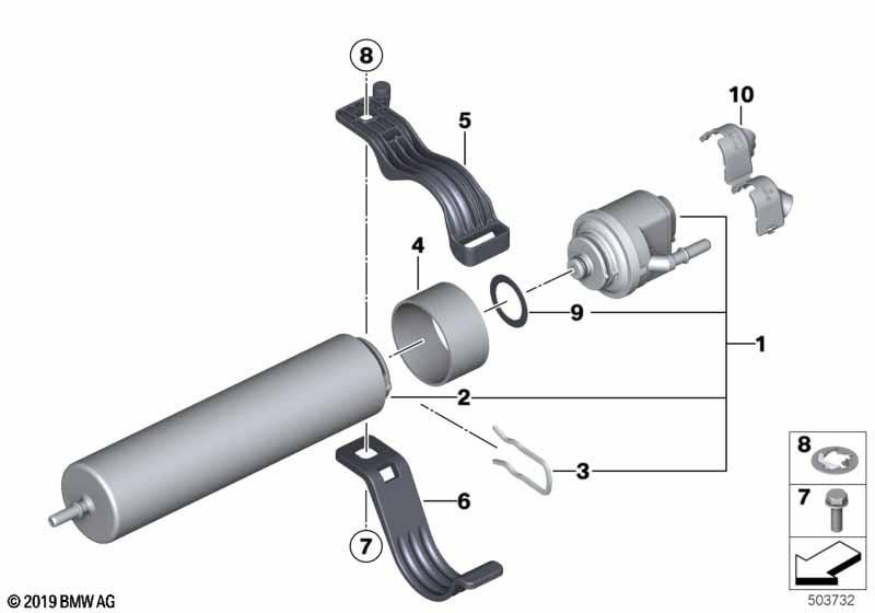 Genuine 2x Hex Bolt With Washer M8 x 25 ZNS3 07 11 9 904 793