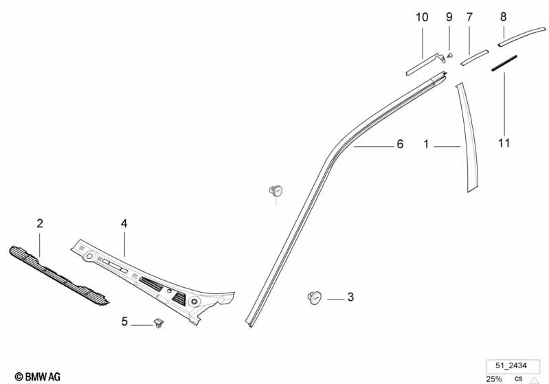 Genuine 2x Exterior Trim Grille Clamp 51 71 8 108 613
