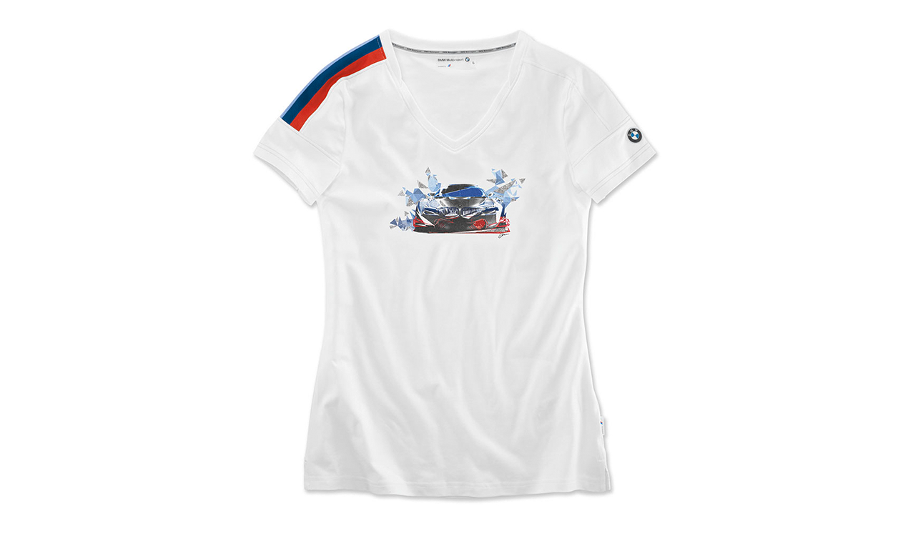 Genuine Motorsport Collection Ladies Motion Womens T Shirt Tee Top White