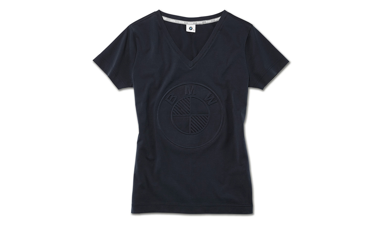 Genuine Womens Main Collection V Neck Short Sleeve T Shirt Top Logo Black