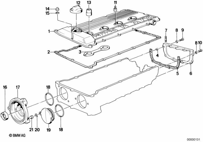 Genuine Engine Cylinder Head Cover Gasket Asbestos Free 11 12 1 312 173