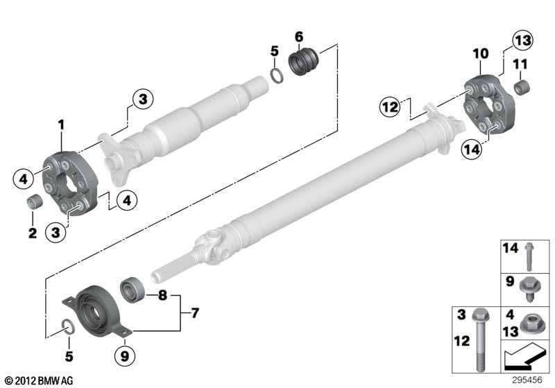Genuine Universal Joint Bolt Hole LK=105mm/10 26 11 7 573 276