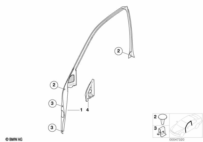 Genuine Left Passenger Side NS Window Frame Cover 51 33 8 212 521