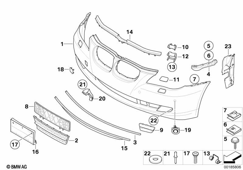 Genuine Front Trim Panel Centre Grid 51 11 7 178 115