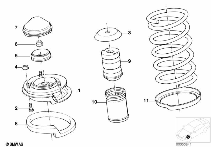 Genuine Spring Strut Guide Support Protection Cover Cap 31 33 1 133 729