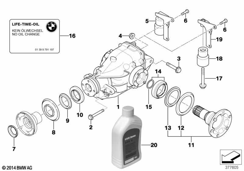 Genuine Differential/Final Drive Vibration Absorber+Bracket 33 10 7 513 896