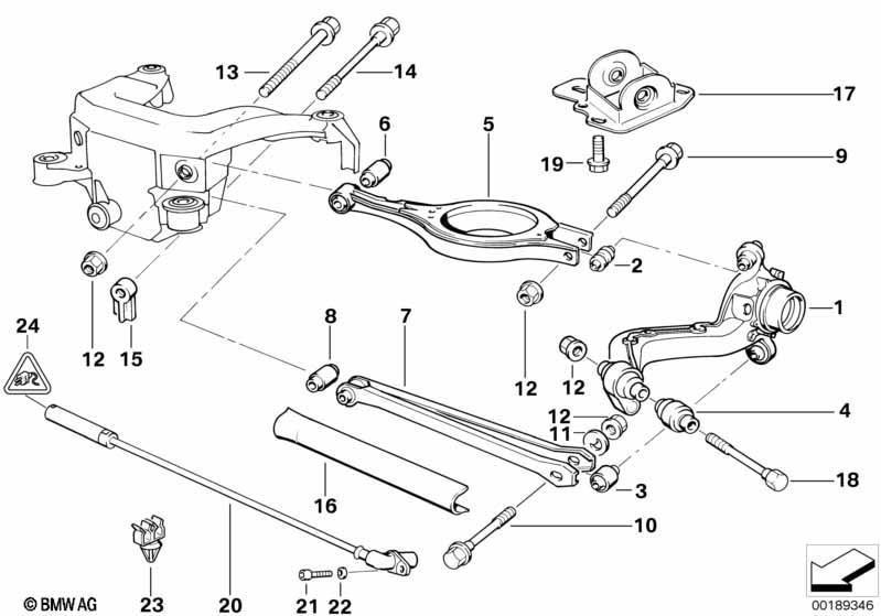 Genuine Rear Axle Support Wheel Suspension Lower Wishbone 33 32 6 770 813