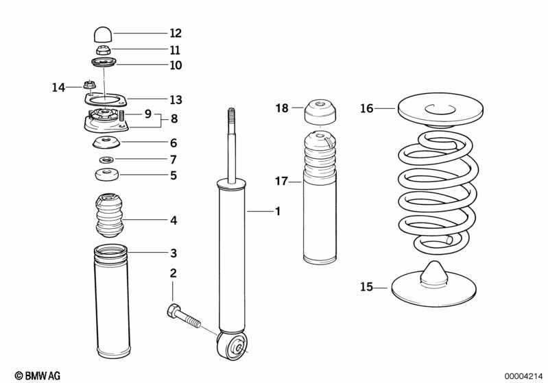 Genuine Rear Suspension Spring Strut Shock Absorber 33 52 1 092 918