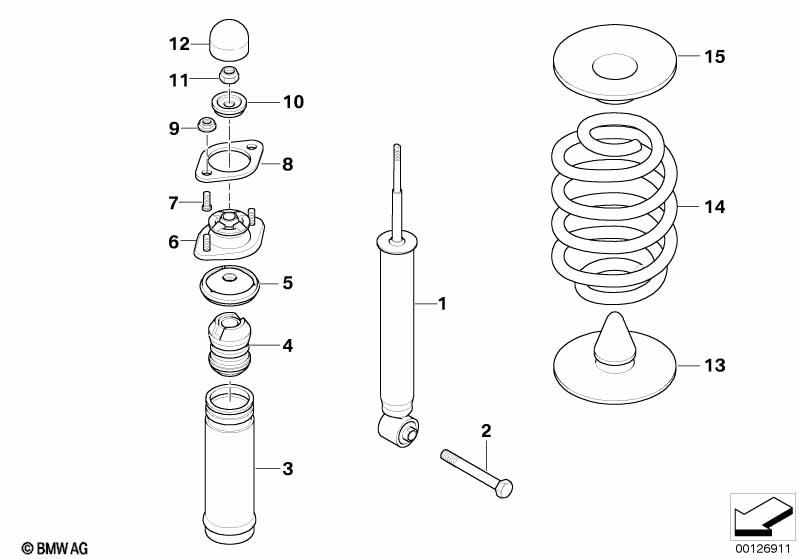 Genuine Rear Barrel Spring 33 53 2 282 632
