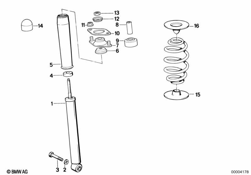 Genuine Rear Spring Strut Washer Gasket 33 52 6 772 864