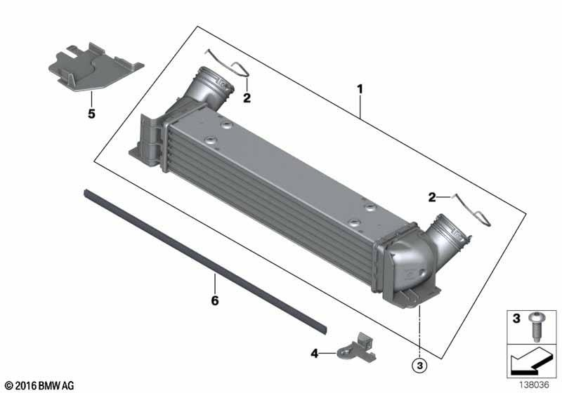 Genuine Air Cooling Charge Intercooler Right Spring Clip 17 51 7 798 485