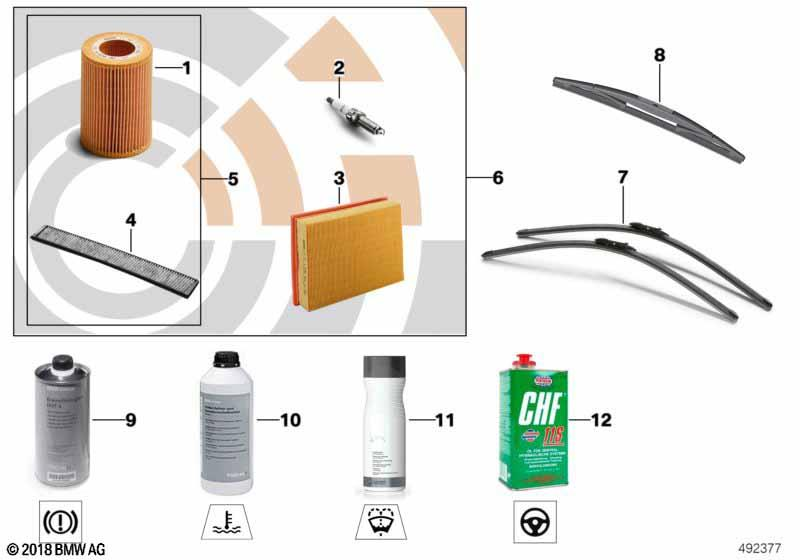Genuine Oil Filter+Cabin Microfilter Service Kit 88 00 2 334 977