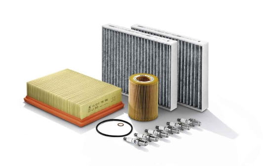 Genuine Oil+Air+Pollen Filter+Spark Plugs Service Kit 88 00 2 336 342
