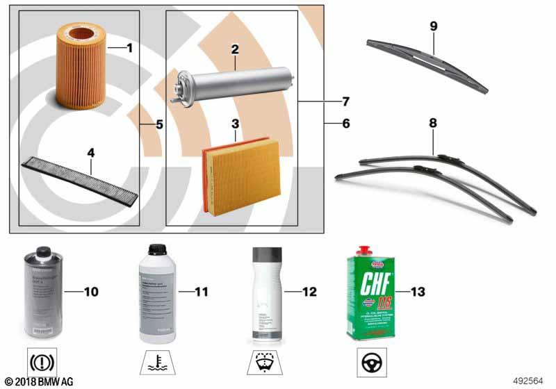 Genuine Oil Filter+Cabin Pollen Microfilter Service Kit 88 00 2 353 911